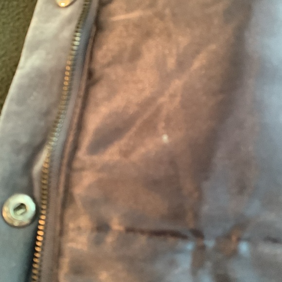 Liz Claiborne gray velvet like coat with satin like interior. Medium Petite - Picture 7 of 8